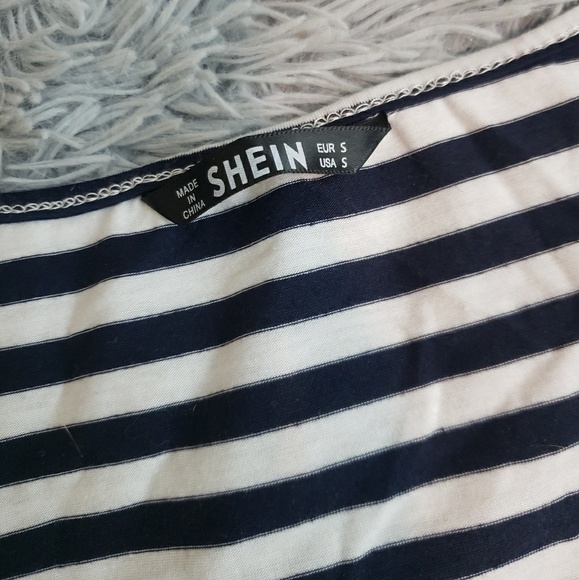 SHEIN | Like New Blk/Wht Striped Tee! - Picture 6 of 7